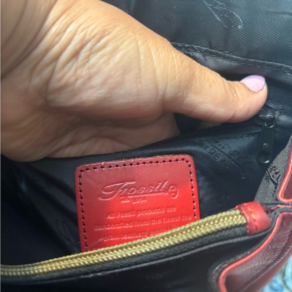 Fossil Red Crossbody Bag with Flap Closure - Picture 8 of 8